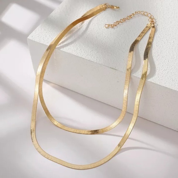 NEW 18k Gold Plated Two layered Necklace - Picture 6 of 6